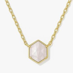 NEW 14K Gold Plated Gemstone Pendant Necklace